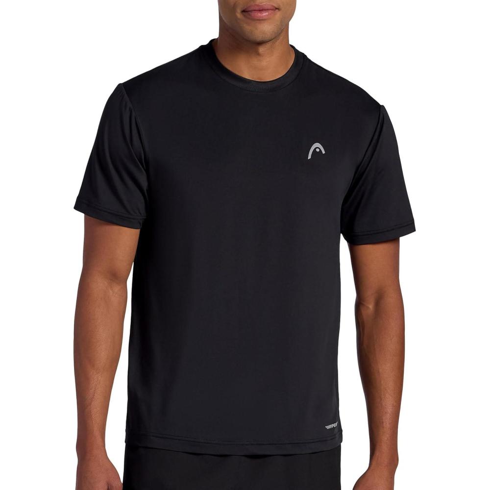 imageHead Mens Score Hypertek TShirt Standard Fit Lightweight and Breathable Hypertek MoistureWicking TechnologyBlack