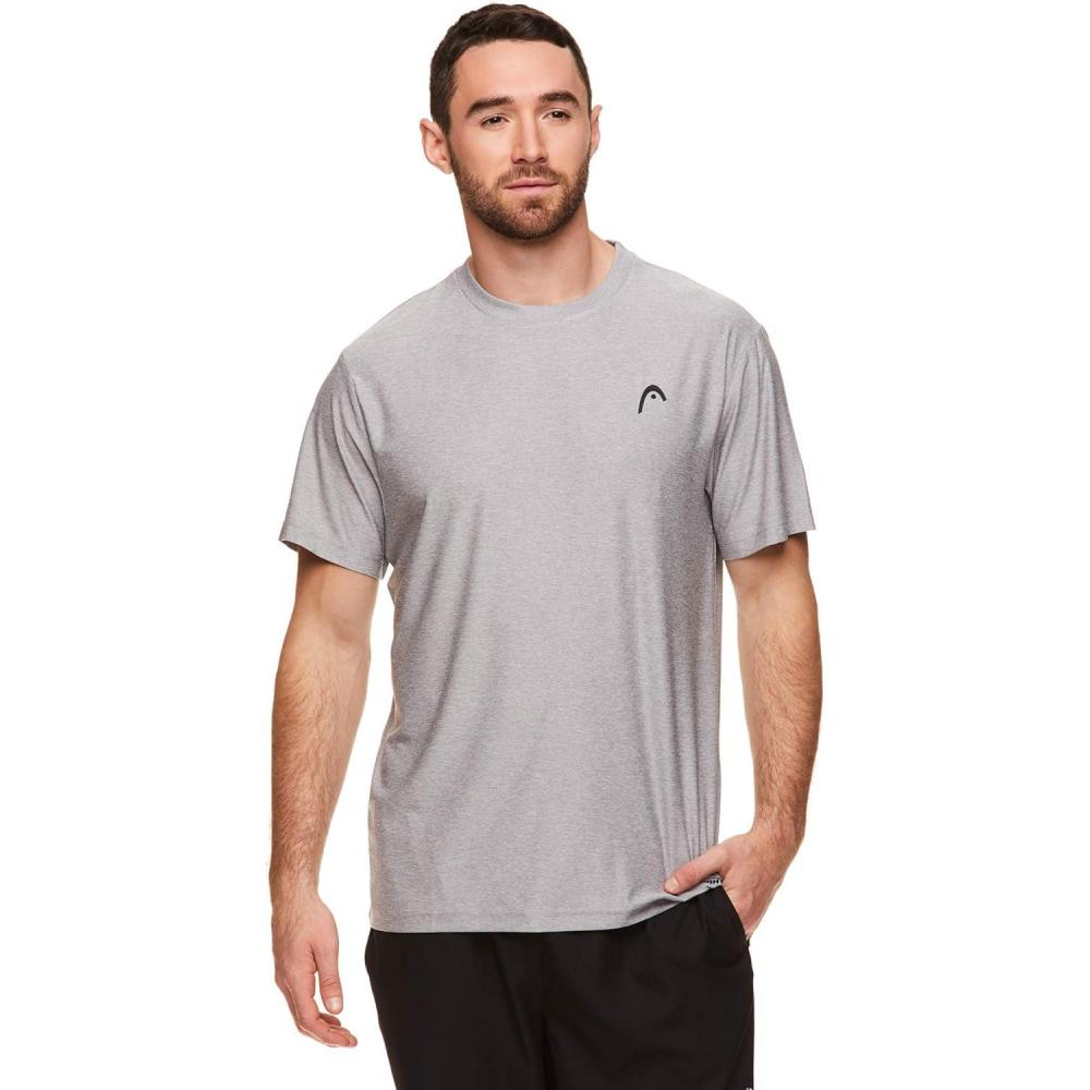 imageHead Mens Score Hypertek TShirt Standard Fit Lightweight and Breathable Hypertek MoistureWicking TechnologySleet Heather