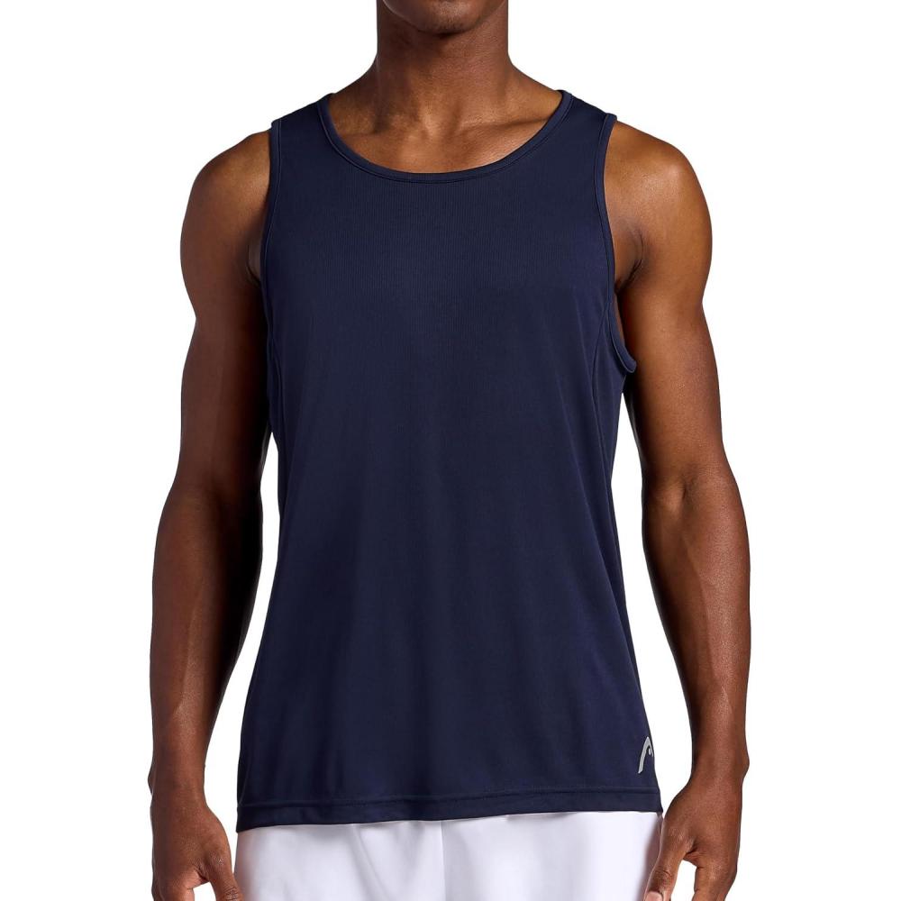 imageHead Mens Spin Serve Hypertek Scoopneck Tanktop Standard Fit Lightweight and BreathableNavy