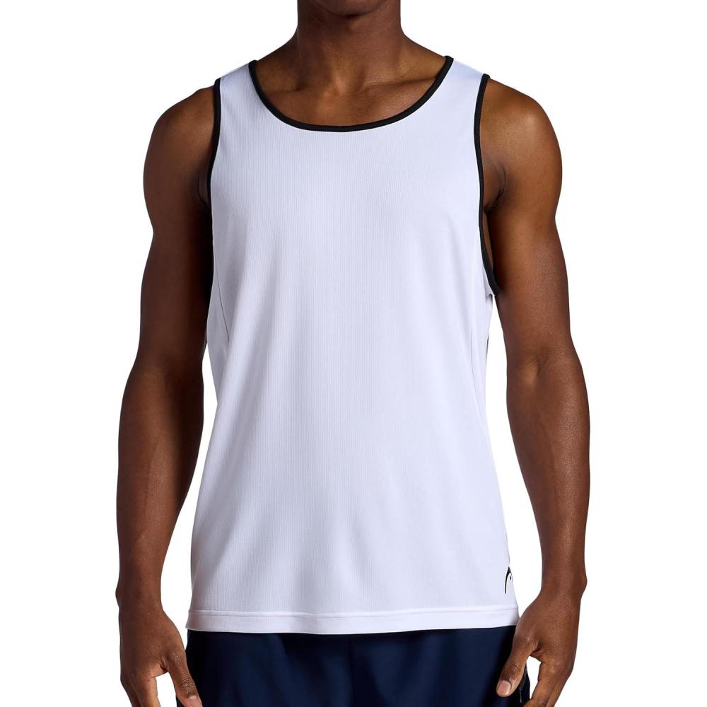 imageHead Mens Spin Serve Hypertek Scoopneck Tanktop Standard Fit Lightweight and BreathableStark White
