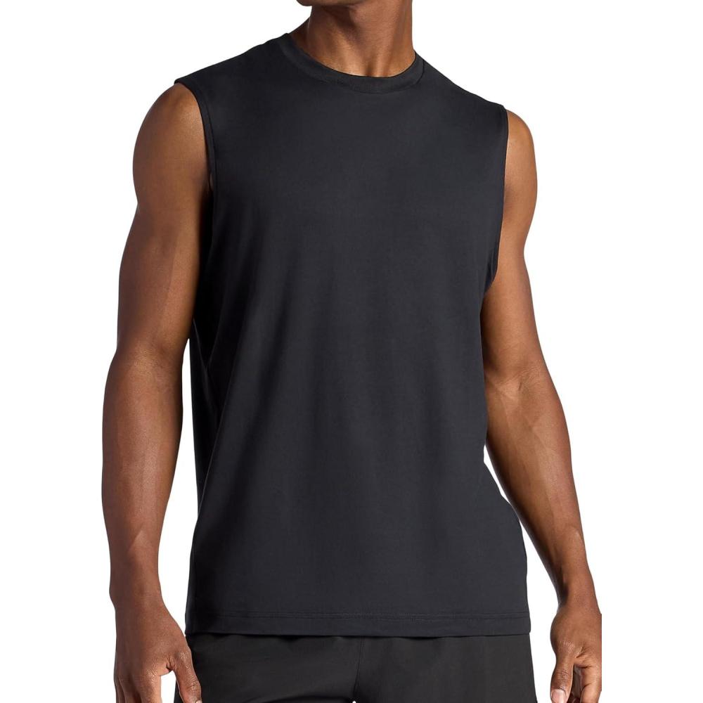 imageHead Mens Winner Sleeveless Crewneck Tank Top Standard Fit Stretch Lightweight MaterialBlack
