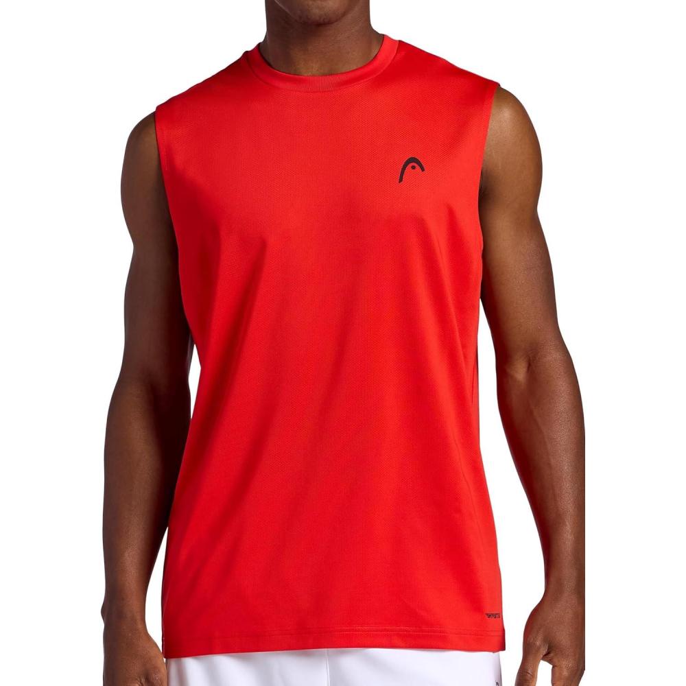 imageHead Mens Zephyr Mesh Tank Top Standard Fit Lightweight and Breathable Mesh MaterialTomato