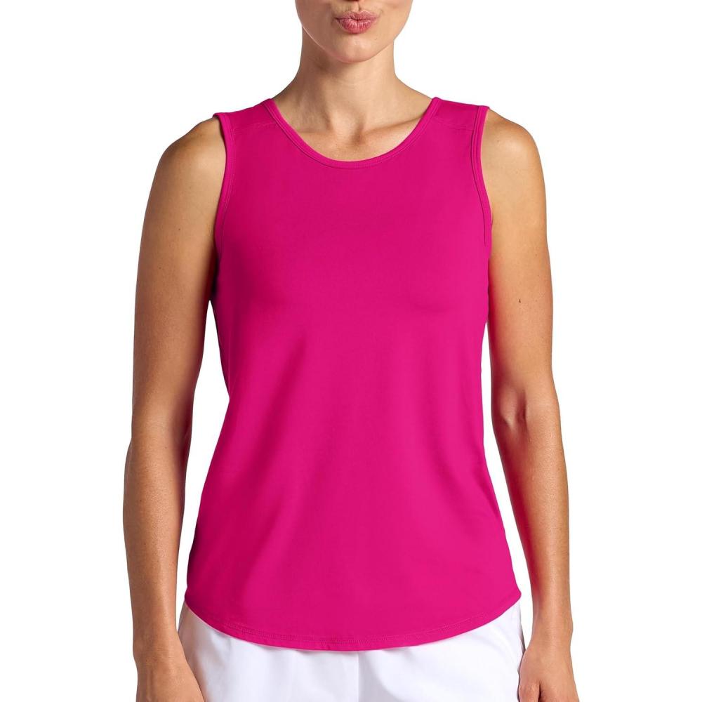 imageHead Womens Breakpoint Racerback Scoopneck Tank Top Slim Fit Stretch Lightweight MaterialProud Pink