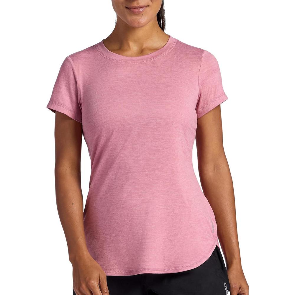imageHead Womens Halfcourt Short Sleeve TShirt Slim Fit Stretch Midweight Material MoistureWickingFox Glove Heather