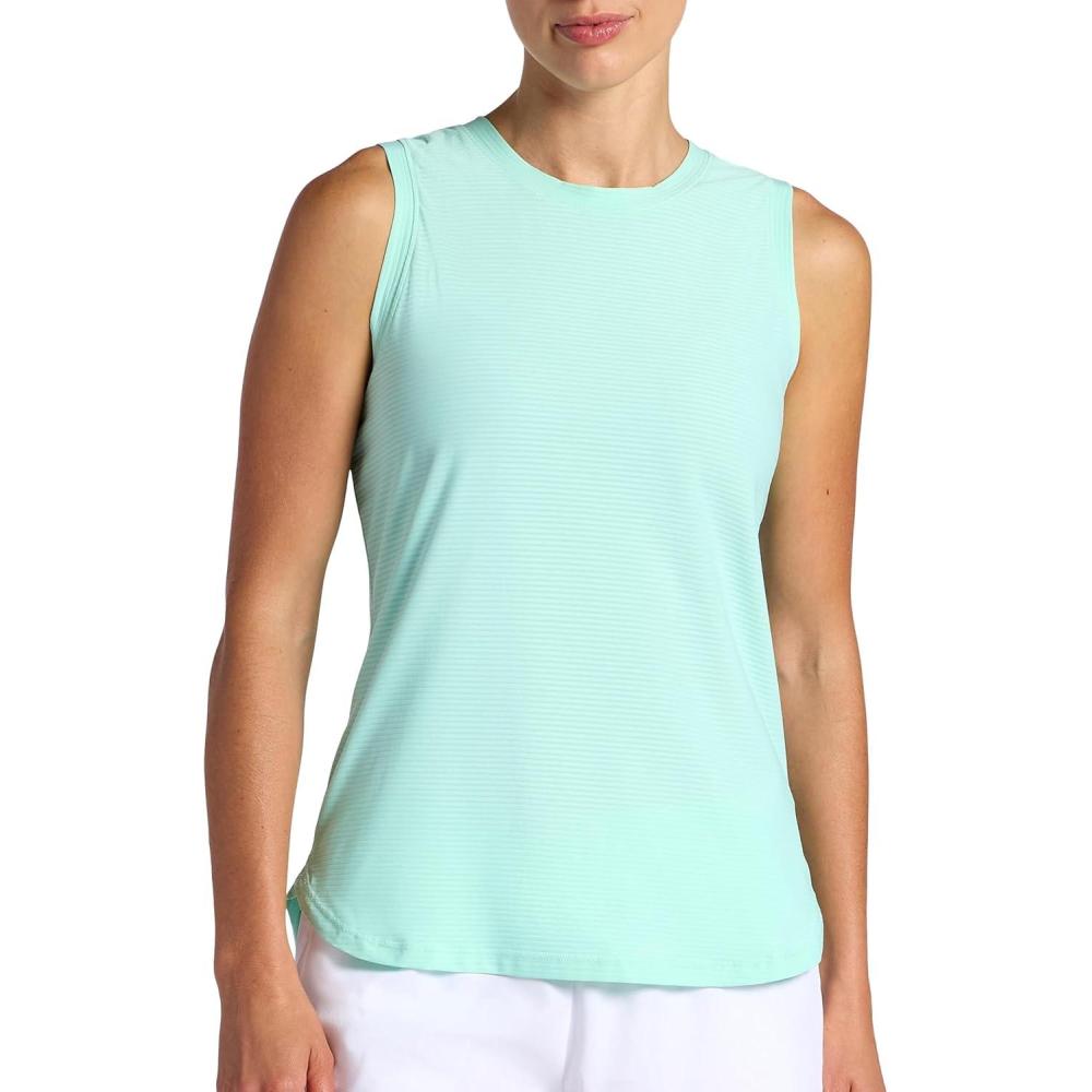 imageHead Womens Shadow Stripe Tank Top Slim Fit Stretch Lightweight MaterialYucca