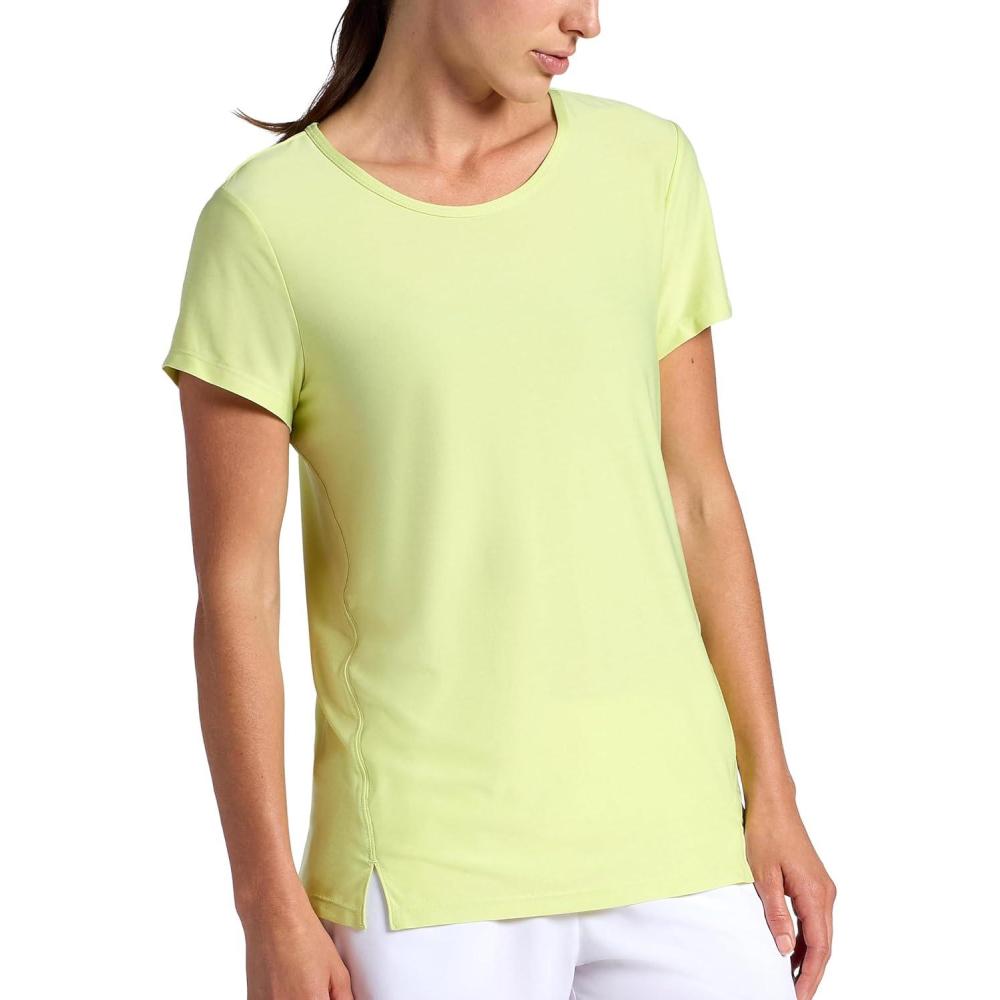 imageHead Womens Teammate Crewneck TShirt Slim Fit Lightweight and Breathable MaterialLime Sherbet Heather