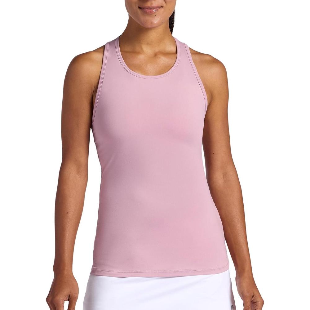 imageHead Womens Umpire Bra Tank Top Slim Fit Stretch Lightweight Material Builtin BraMauve Shadows