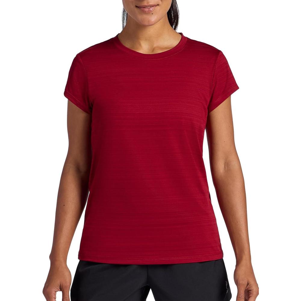 imageHead Womens Victory Classic Short Sleeve Crewneck TShirt Standard Fit Stretch Lightweight MaterialRhubarb
