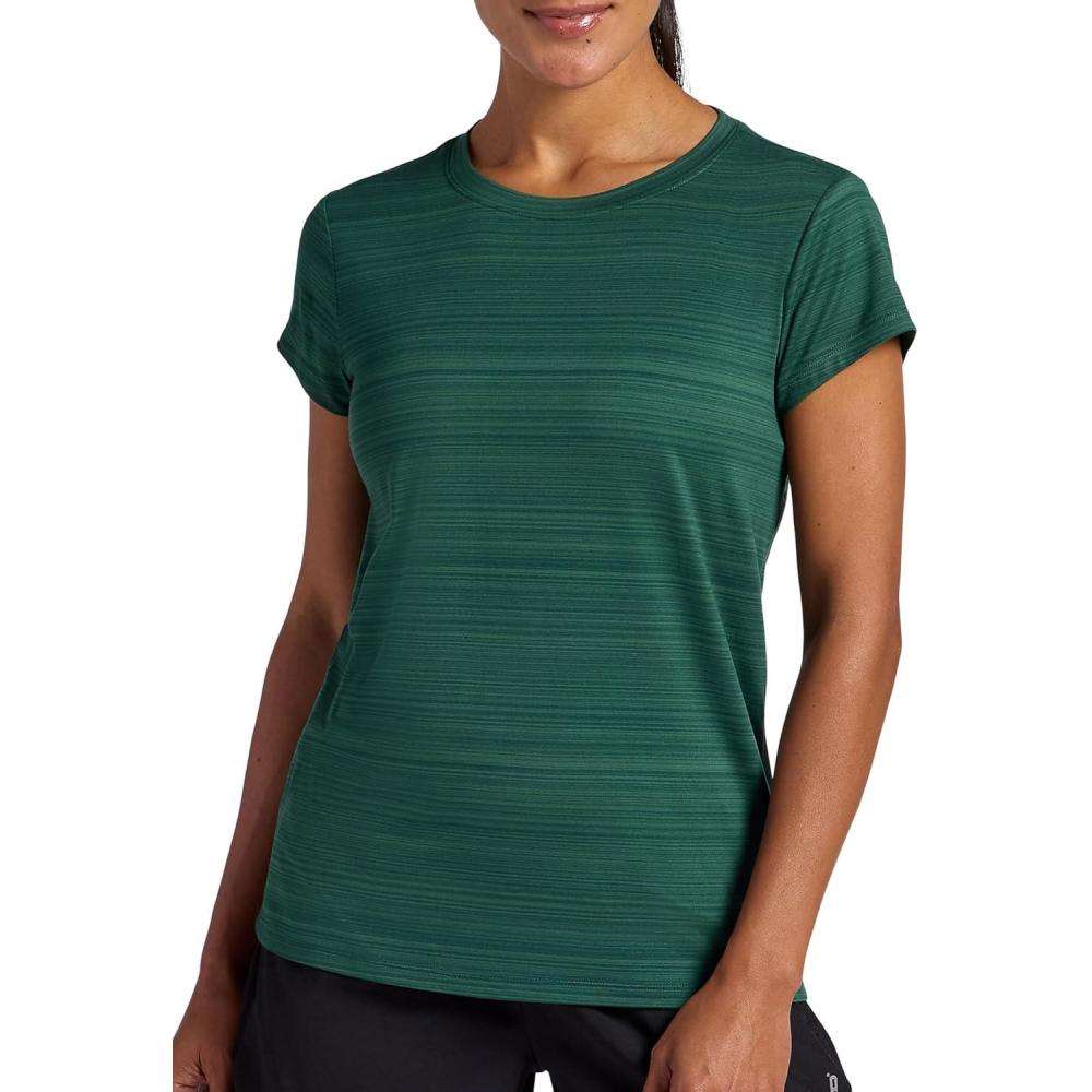 imageHead Womens Victory Classic Short Sleeve Crewneck TShirt Standard Fit Stretch Lightweight MaterialTrekking Green
