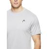 HEAD Men’s Crewneck Gym Training & Workout T-Shirt – Short Sleeve Activewear Top(Sleet Heather)