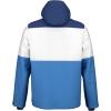HEAD Men’s Neo Insulated Ski Jacket – Waterproof, Stretch Fabric, Detachable Hood & Snow Gaiter(White  French Blue)