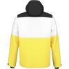 HEAD Men’s Neo Insulated Ski Jacket – Waterproof, Stretch Fabric, Detachable Hood & Snow Gaiter(White  Luminous Yellow)