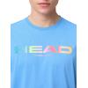 HEAD Men’s Rainbow T-Shirt – Moisture Wicking Cotton Blend Logo T-Shirt with Stretch for Tennis and Everyday Wear(Airforce Blue)