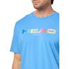 HEAD Men’s Rainbow T-Shirt – Moisture Wicking Cotton Blend Logo T-Shirt with Stretch for Tennis and Everyday Wear(Airforce Blue)