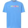 HEAD Men’s Rainbow T-Shirt – Moisture Wicking Cotton Blend Logo T-Shirt with Stretch for Tennis and Everyday Wear(Airforce Blue)
