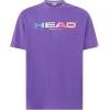 HEAD Men’s Rainbow T-Shirt – Moisture Wicking Cotton Blend Logo T-Shirt with Stretch for Tennis and Everyday Wear(Purple)