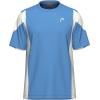 HEAD Men’s Slice T-Shirt – Lightweight Moisture-Wicking Athletic Tennis Shirt with Breathable Mesh Panels(Airforce Blue White)