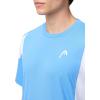 HEAD Men’s Slice T-Shirt – Lightweight Moisture-Wicking Athletic Tennis Shirt with Breathable Mesh Panels(Airforce Blue White)
