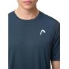 HEAD Men’s Slice T-Shirt – Lightweight Moisture-Wicking Athletic Tennis Shirt with Breathable Mesh Panels(Navy)
