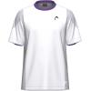 HEAD Men’s Slice T-Shirt – Lightweight Moisture-Wicking Athletic Tennis Shirt with Breathable Mesh Panels(White Purple)