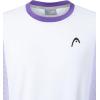 HEAD Men’s Slice T-Shirt – Lightweight Moisture-Wicking Athletic Tennis Shirt with Breathable Mesh Panels(White Purple)
