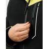 HEAD Men’s Supershape Insulated Ski Jacket – Waterproof, Stretch Fabric, Detachable Hood & Snow Gaiter(Black  Luminous Yellow)