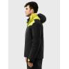 HEAD Men’s Supershape Insulated Ski Jacket – Waterproof, Stretch Fabric, Detachable Hood & Snow Gaiter(Black  Luminous Yellow)