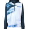HEAD Men’s TopSpin Performance Hoodie with Modern Print, Moisture-Wicking Fabric, Half Zip Design & Athletic Fit(Navy Print)