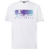 HEAD Men’s Vision T-Shirt – Cotton Blend Performance Tee with Moisture-Wicking Fabric and Modern Graphic Print(White Purple)