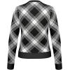 HEAD Women’s Carla Merino Wool Crewneck Pullover – Premium Knit, Luxury Check Design, Après-Ski Style(Black White)