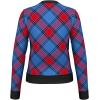 HEAD Women’s Carla Merino Wool Crewneck Pullover – Premium Knit, Luxury Check Design, Après-Ski Style(French Blue Red)