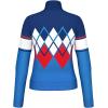 HEAD Women’s Coco Merino Wool Pullover – Quarter Zip, Argyle Knit, Après-Ski & Everyday Style(Admiral French Blue)