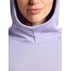 HEAD Women’s Cowl Hooded Raglan Sweatshirt, Slim Fit, Soft Heavyweight Faux Fur Polyester Fleece(Heirloom Lilac)