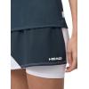 HEAD Women’s Dynamic Performance Skort – Moisture-Wicking Stretch Athletic Skirt with Built-in Shorts & High-Waist Comfort(Navy White)