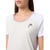 HEAD Women’s Play Tech T-Shirt – Sporty Performance Tennis Top with Breathable Mesh Panels(White)