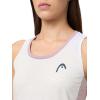 HEAD Women’s Play Tech Tank Top – Sporty Performance Tennis Tank with Breathable Mesh Panels(White)
