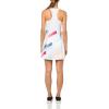 HEAD Women’s Pro Performance Tennis Dress – Moisture Wicking Stretch Athletic Dress with Built-in Shorts(White/Apricot)