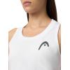 HEAD Women’s Pro Sleeveless Performance Tank Top – Moisture Wicking Tennis Training Top with Breathable Body Mapping(White)