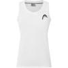 HEAD Women’s Pro Sleeveless Performance Tank Top – Moisture Wicking Tennis Training Top with Breathable Body Mapping(White)