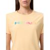 HEAD Women’s Rainbow T-Shirt – Moisture-Wicking Logo Tee with Stretch Cotton Blend for Sport and Everyday Wear(Apricot)
