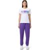 HEAD Women’s Vision T-Shirt – Performance Cotton Blend Logo Tee with Moisture-Wicking Comfort(White Purple)