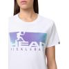 HEAD Women’s Vision T-Shirt – Performance Cotton Blend Logo Tee with Moisture-Wicking Comfort(White Purple)