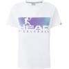 HEAD Women’s Vision T-Shirt – Performance Cotton Blend Logo Tee with Moisture-Wicking Comfort(White Purple)