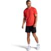Head Men’s Apexnext Crewneck T-Shirt, Standard Fit, Midweight Stretch Flex Motion Performance Material(Poppy Red Heather)