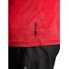 Head Men’s Apexnext Crewneck T-Shirt, Standard Fit, Midweight Stretch Flex Motion Performance Material(True Red Heather)