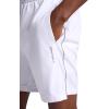 Head Men’s Crosscourt Short, Standard Fit, 7” Inseam, Stretch Lightweight Material, Moisture-Wicking(Stark White)