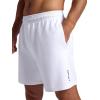 Head Men’s Deuce Short, Standard Fit, 7” Inseam, Breathable Mesh Fabric(Stark White)