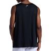 Head Men’s Doubles Hypertek Performance Scoopneck Tanktop, Relaxed Fit, Moisture-Wicking Cool Touch Material(Black)