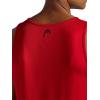 Head Men’s Doubles Hypertek Performance Scoopneck Tanktop, Relaxed Fit, Moisture-Wicking Cool Touch Material(True Red)