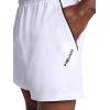 Head Men’s Endurance Short, Standard Fit, 5” Inseam, Lightweight Stretch Moisture-Wicking Material(Stark White)